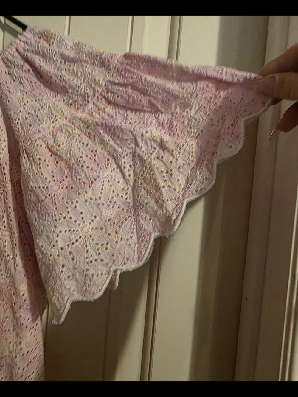 Sundress Paris Pink Broderie Anglaise Off-the-Shoulder Cotton Midi Dress - Picture 3 of 7
